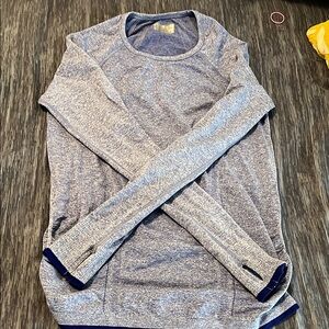 Athleta Blue Long Sleeve Tee